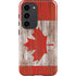 Canadian Flag Dark Wood Galaxy S23 Pro Case